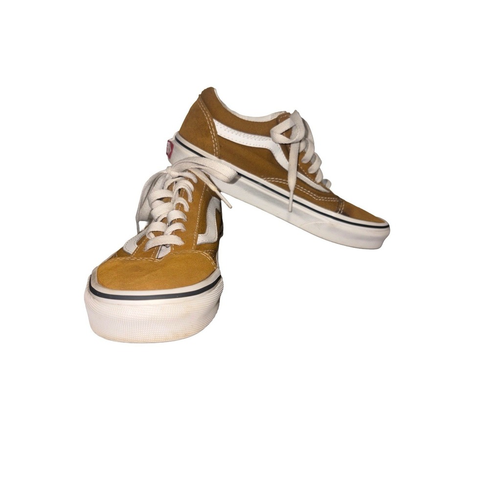 VANS Old Skool Eco‎ Yellow / Gold Suede Skate Sneakers Shoes Women's 5.5 Men's 4